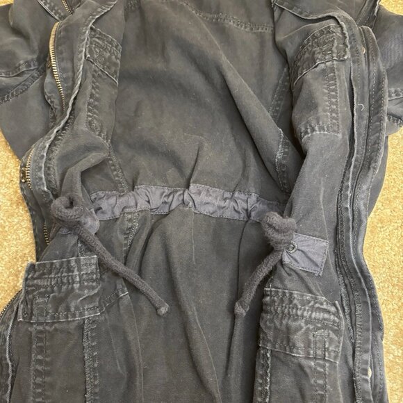 Hollister Women's Navy Utility Jacket Zipper/Snap with Cargo Pockets Size M - Picture 6 of 7
